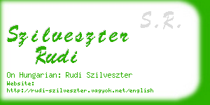 szilveszter rudi business card